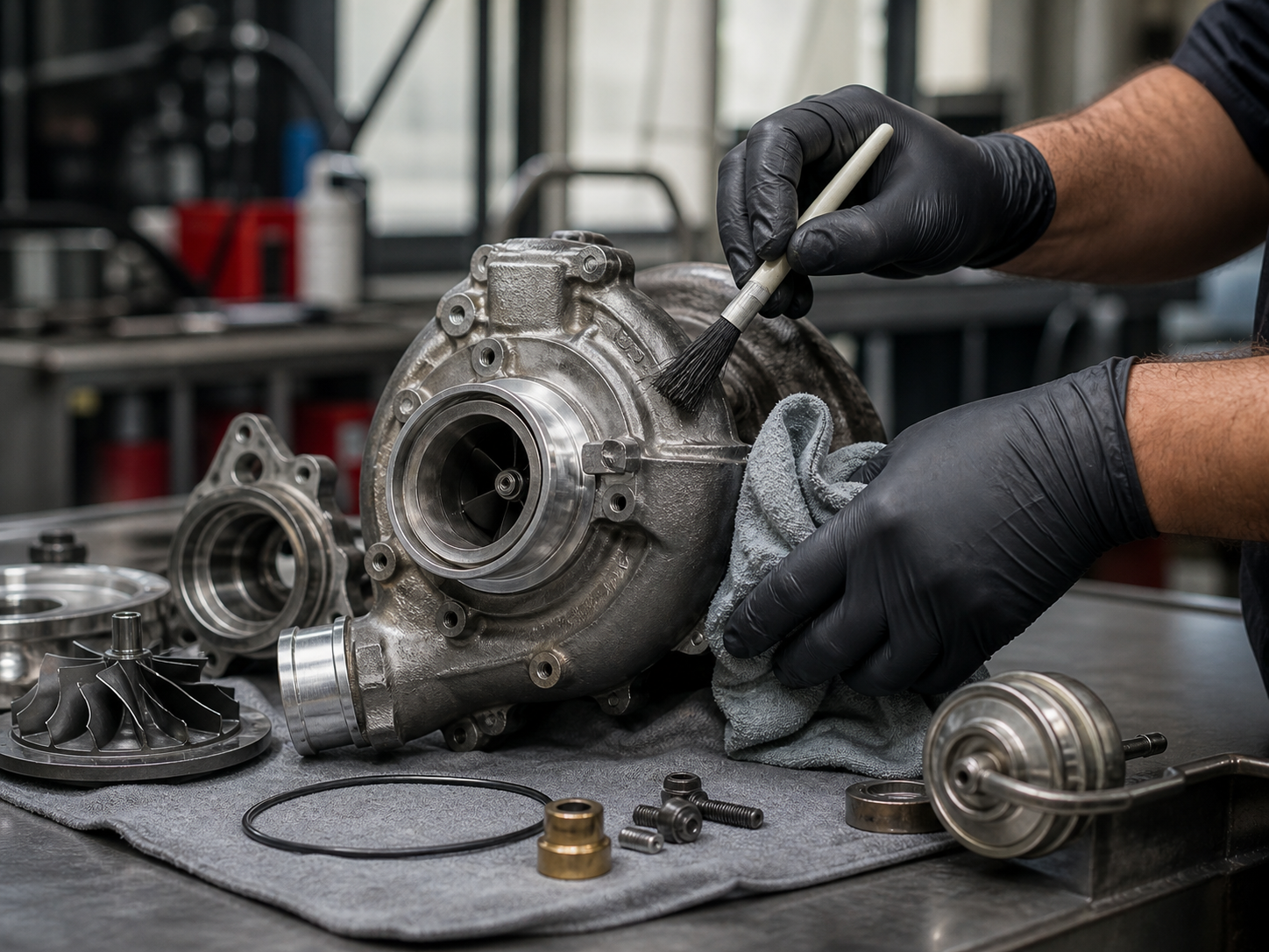 Revisione e pulizia della turbina Alfa Romeo 159