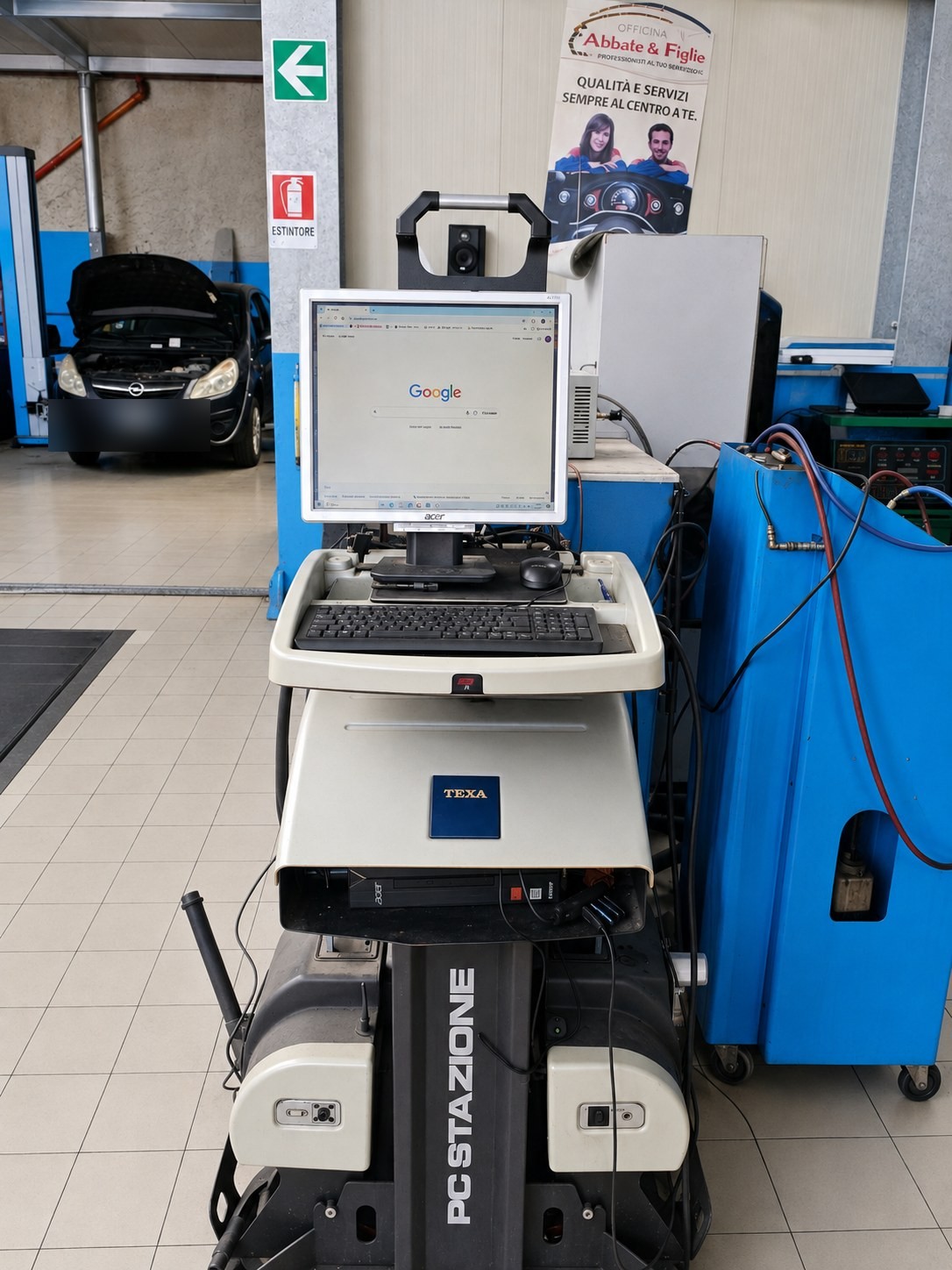 Postazione diagnosi TEXA per la pre-revisione