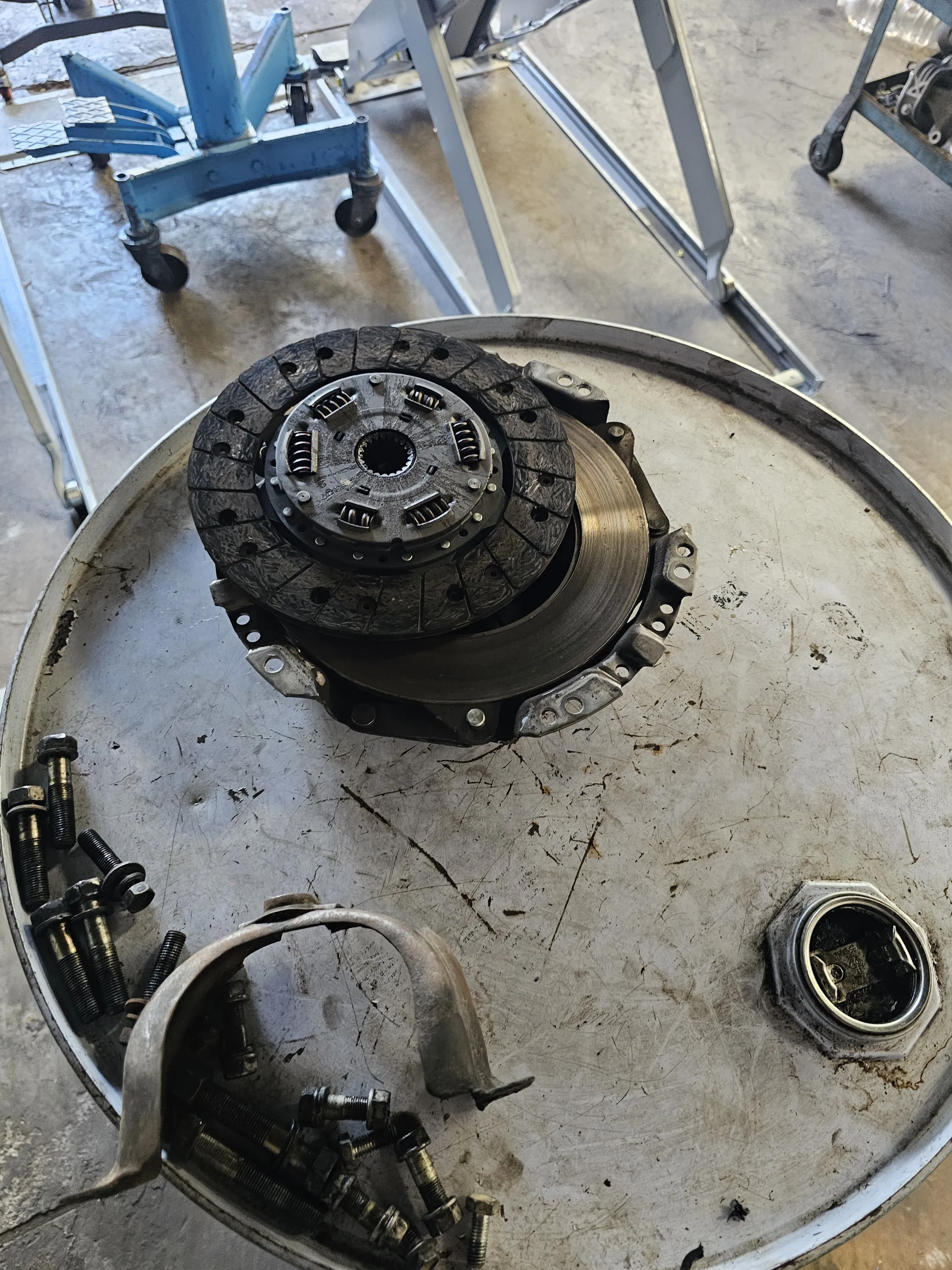 Kit frizione e forcella smontati e consumati Toyota Hilux